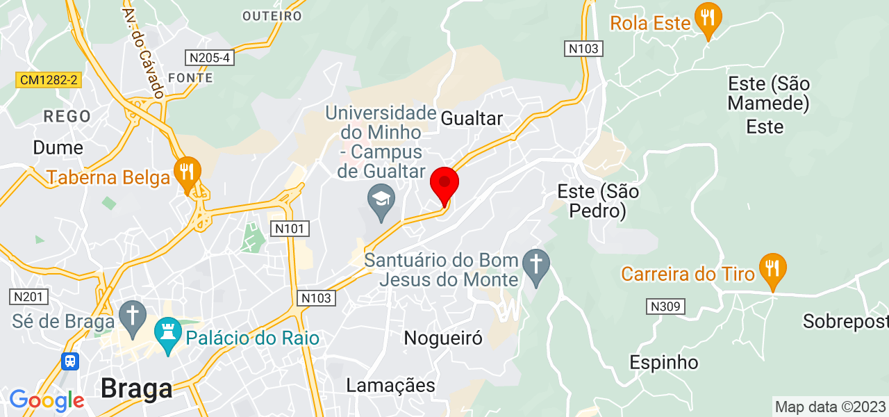 Rodrigo Lang - Braga - Braga - Mapa