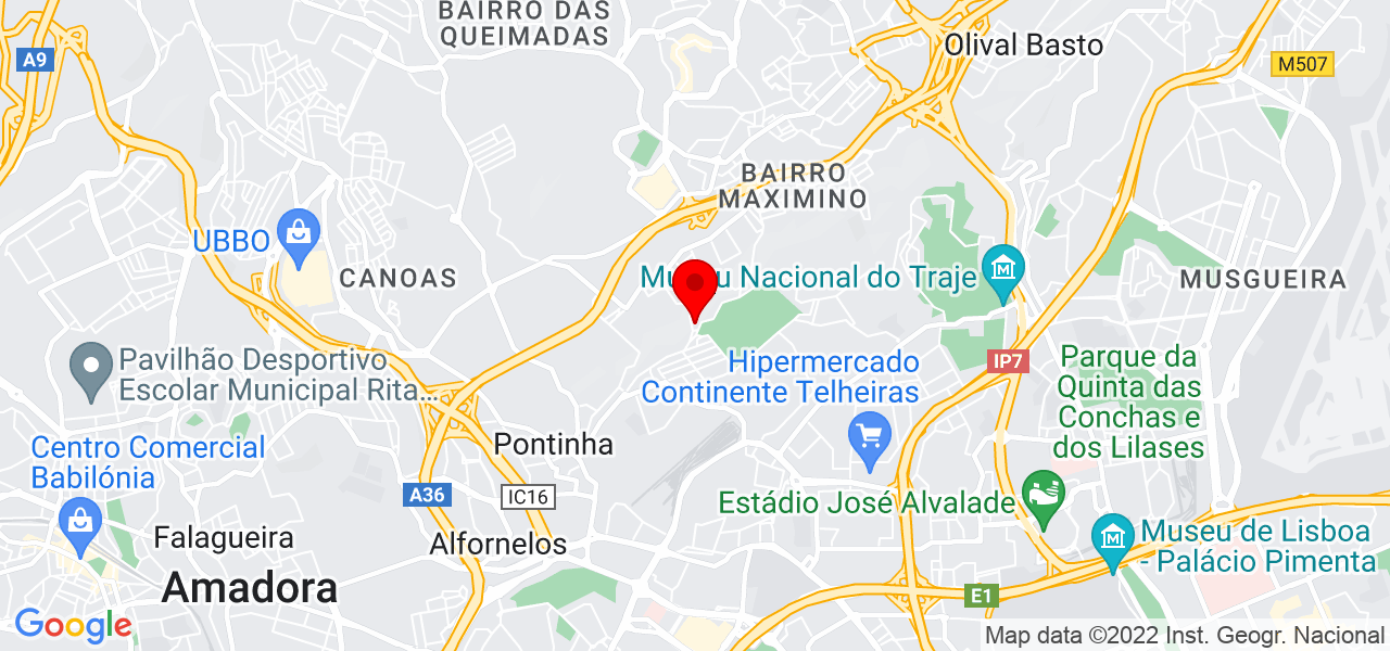 Joana cruz - Lisboa - Odivelas - Mapa