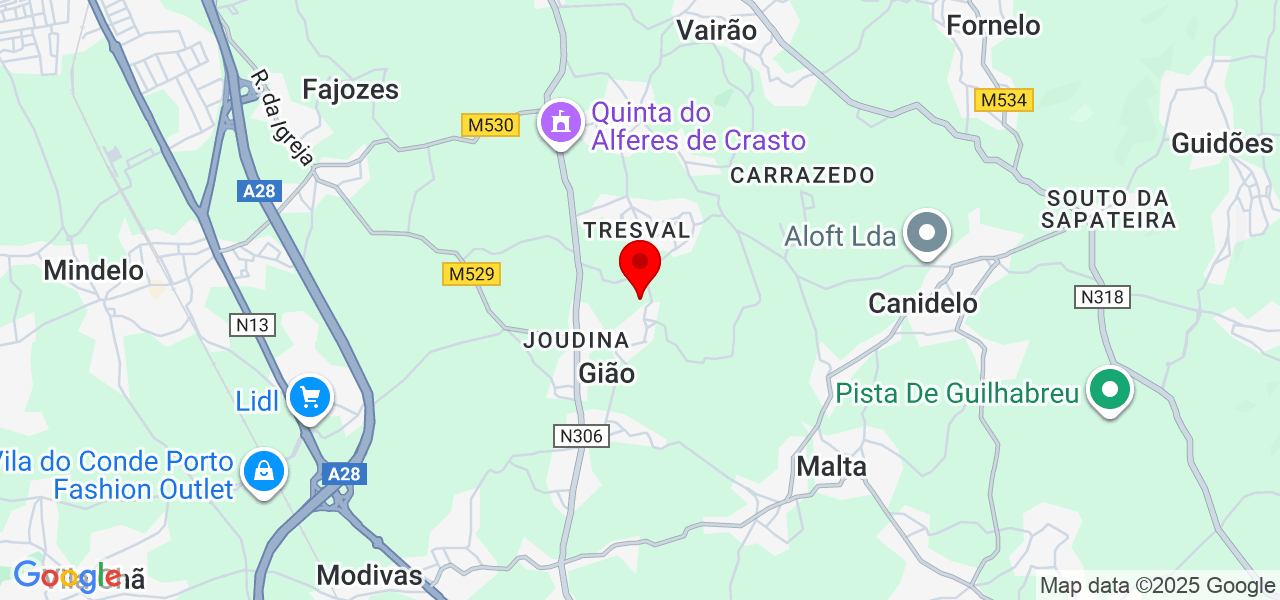 Junior João - Porto - Vila do Conde - Mapa