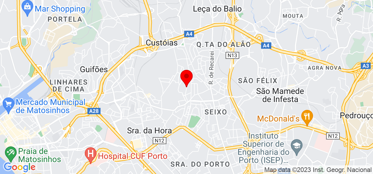 In&ecirc;s Ribeiro - Porto - Matosinhos - Mapa