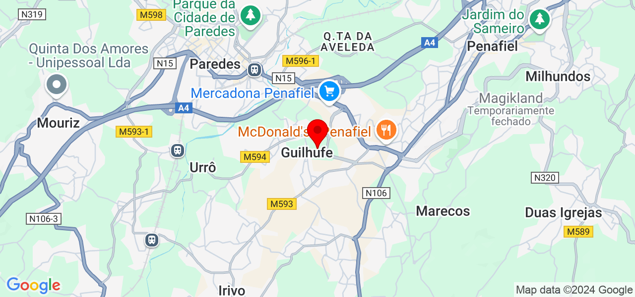 Helena Mendon&ccedil;a - Porto - Penafiel - Mapa