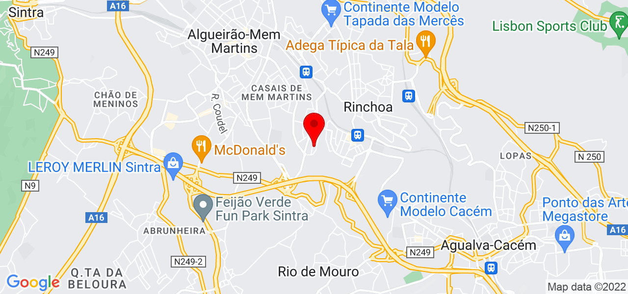 maria amelia moniz - Lisboa - Sintra - Mapa