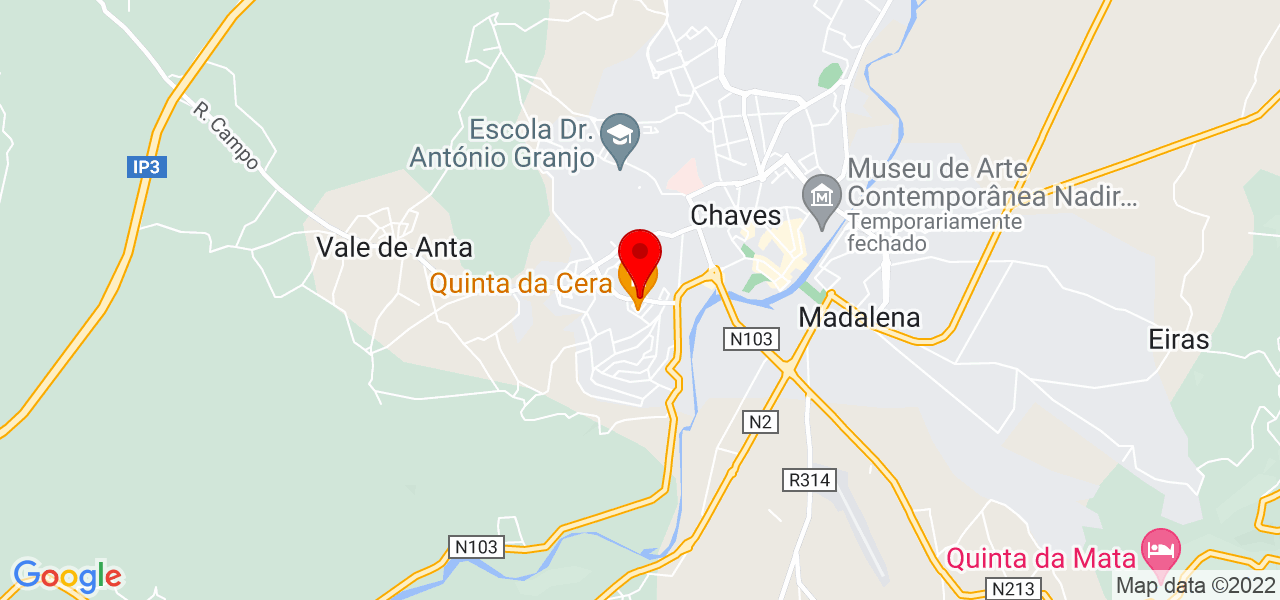 Heliomara Alves de Souza - Vila Real - Chaves - Mapa