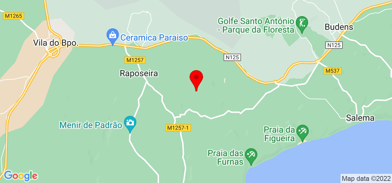 Al&ecirc; Pacheco - Faro - Vila do Bispo - Mapa