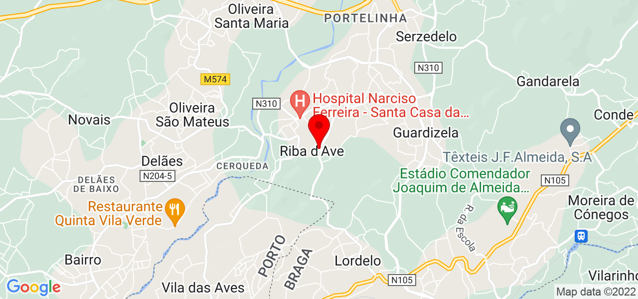 Filipa S&aacute; Costa - Braga - Vila Nova de Famalicão - Mapa