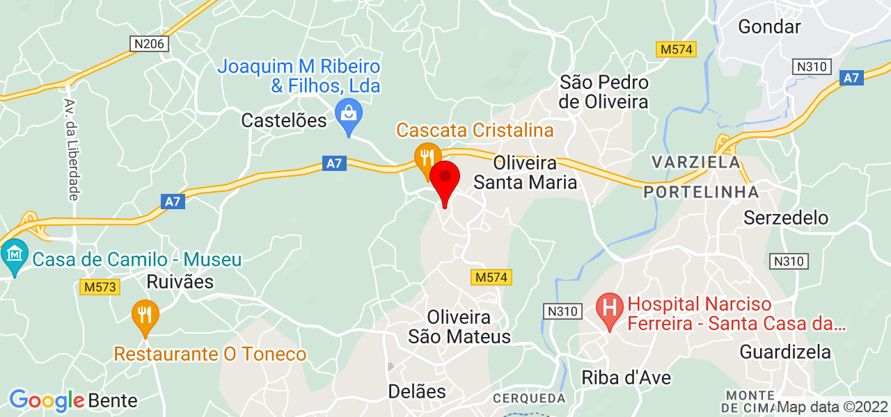 Tiago Coelho - Braga - Vila Nova de Famalicão - Mapa