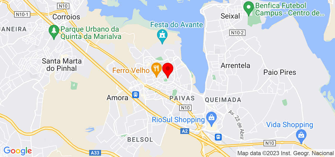 &Eacute;lida calvalho - Setúbal - Seixal - Mapa
