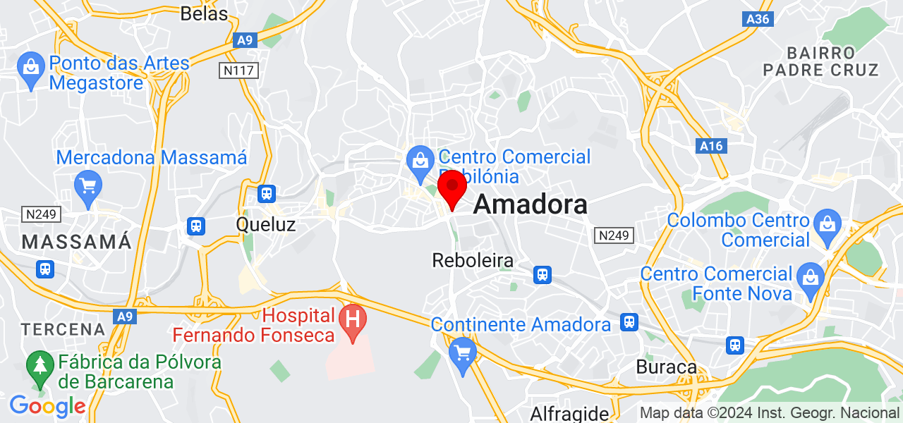 Amadeu Araujo - Lisboa - Amadora - Mapa