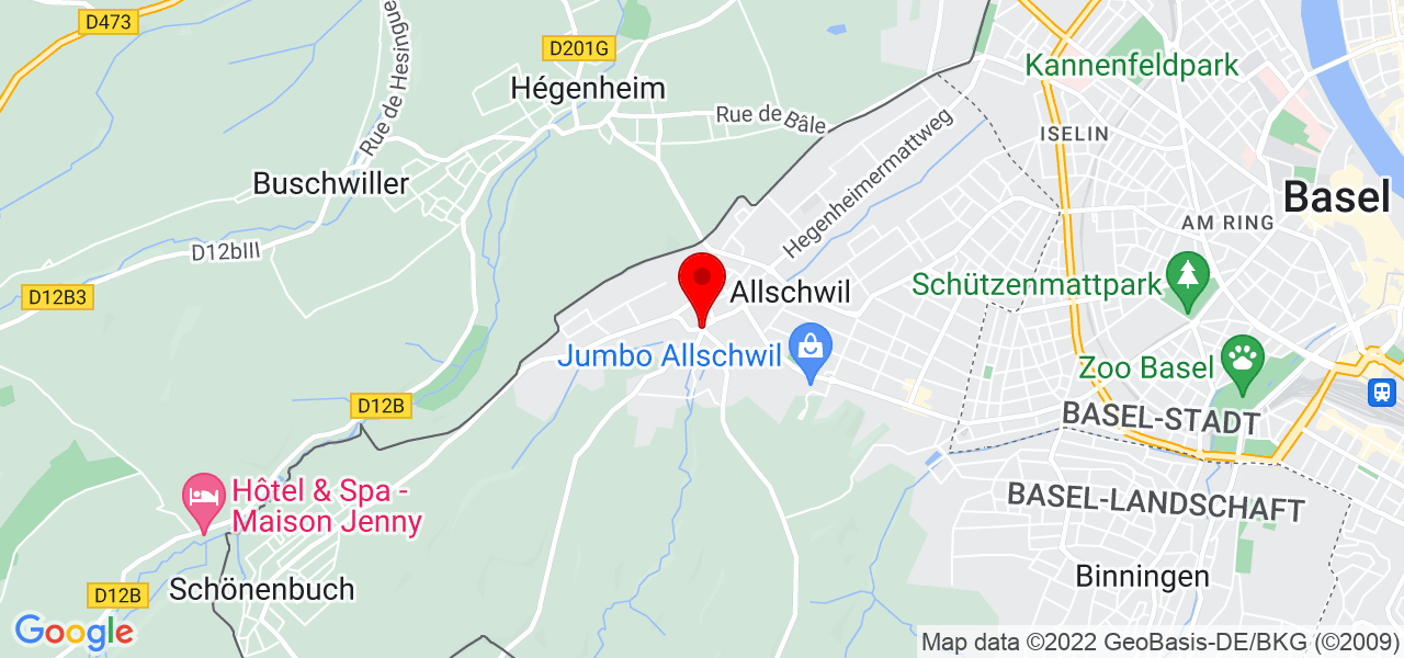 Jysk - Basel-Landschaft - Allschwil - Karte