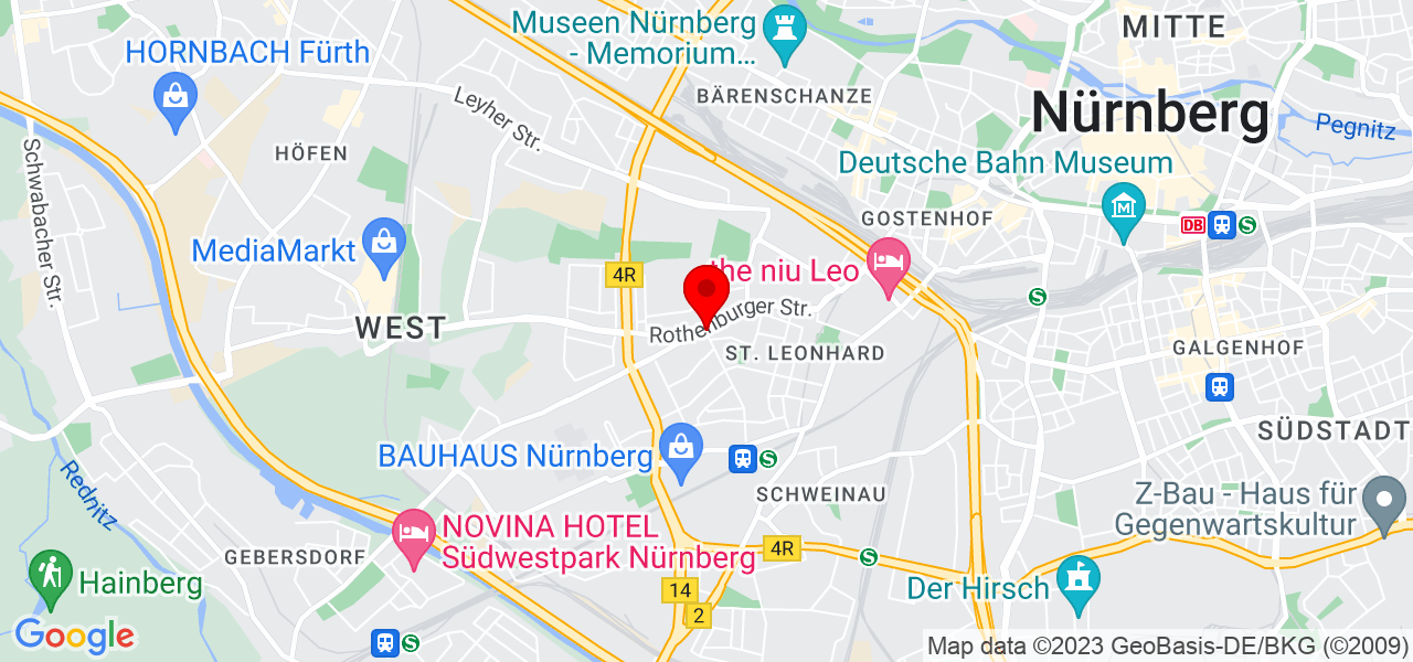 Gerda - Bayern - Nürnberg - Karte