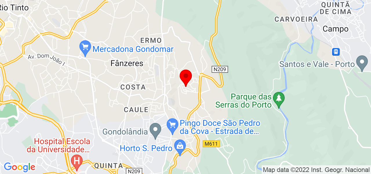 Rafaela Fran&ccedil;a Silva - Porto - Gondomar - Mapa