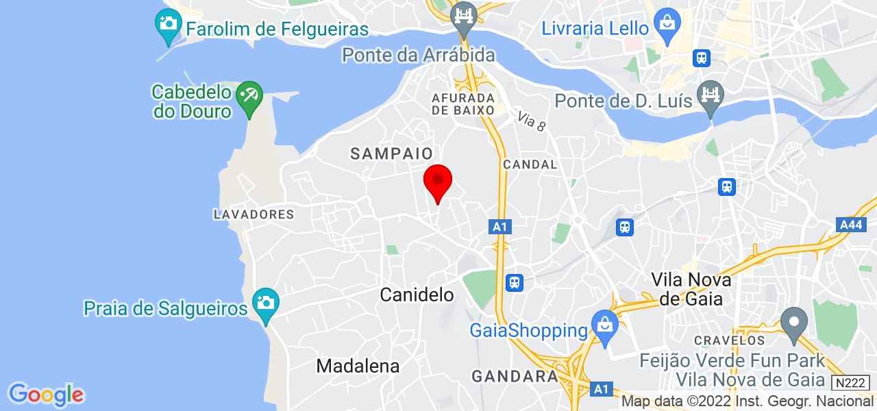 Nedson dos Santos - Porto - Vila Nova de Gaia - Mapa