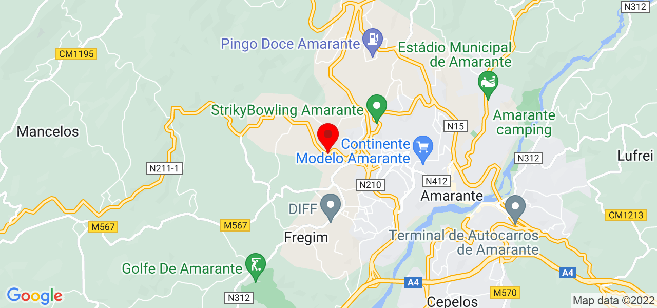 M&aacute;rcio Teixeira - Porto - Amarante - Mapa