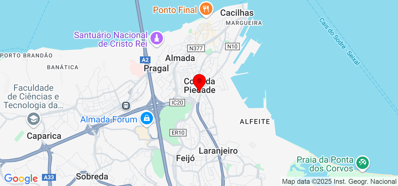Ercelino Da Costa - Setúbal - Almada - Map