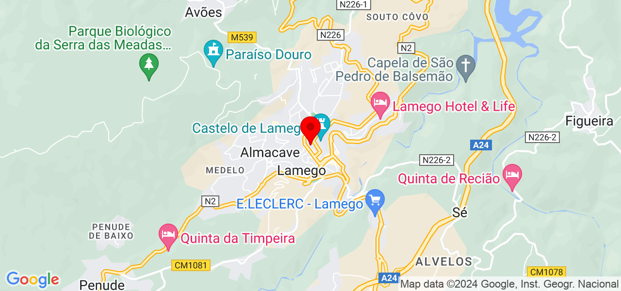 Diane - Viseu - Lamego - Map