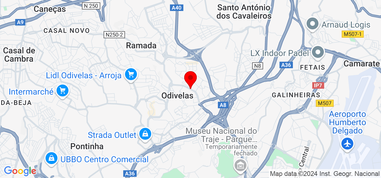 Rodrigues - Lisboa - Odivelas - Karte