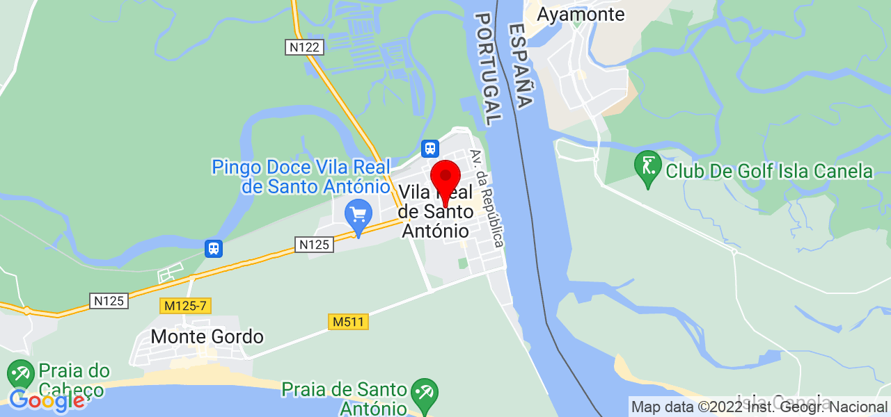 Botequilha - Faro - Vila Real de Santo António - Mapa