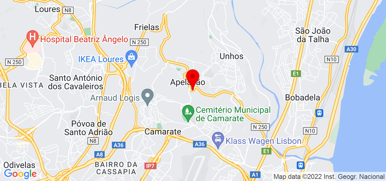 Josivaldo da Silva Barbosa - Lisboa - Loures - Mapa