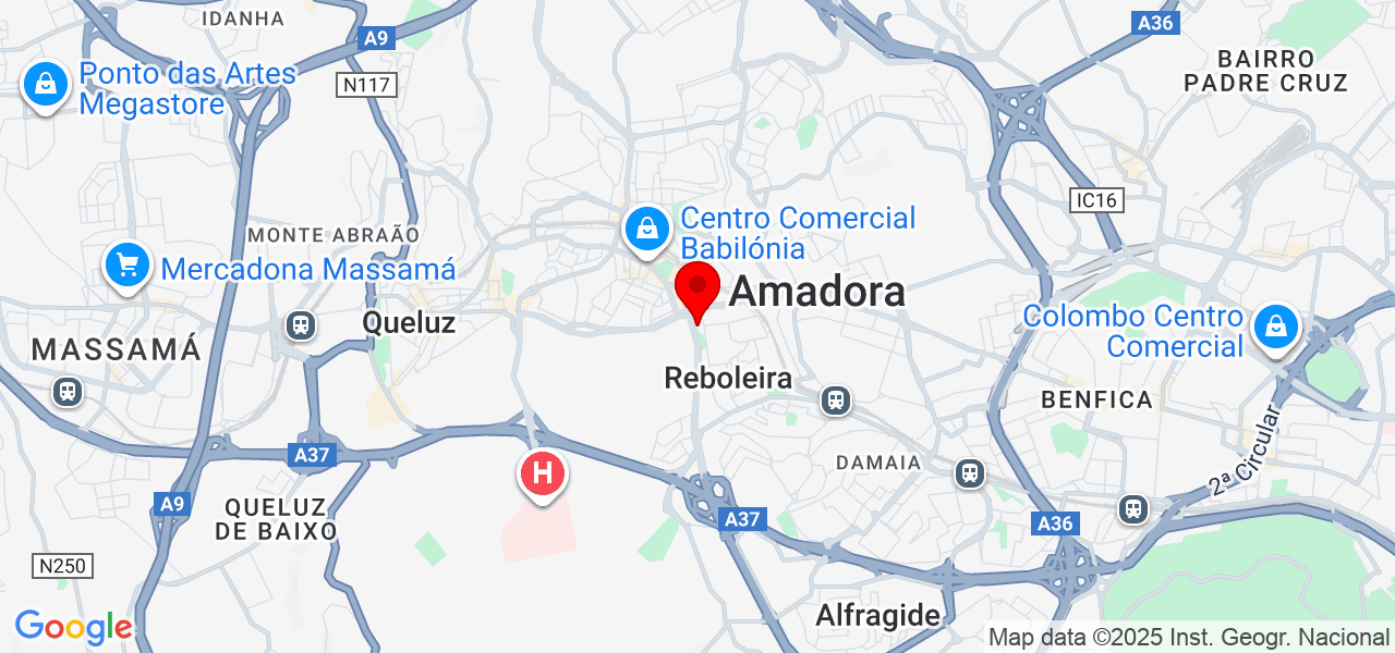 Carolina Albuquerque - Lisboa - Amadora - Karte
