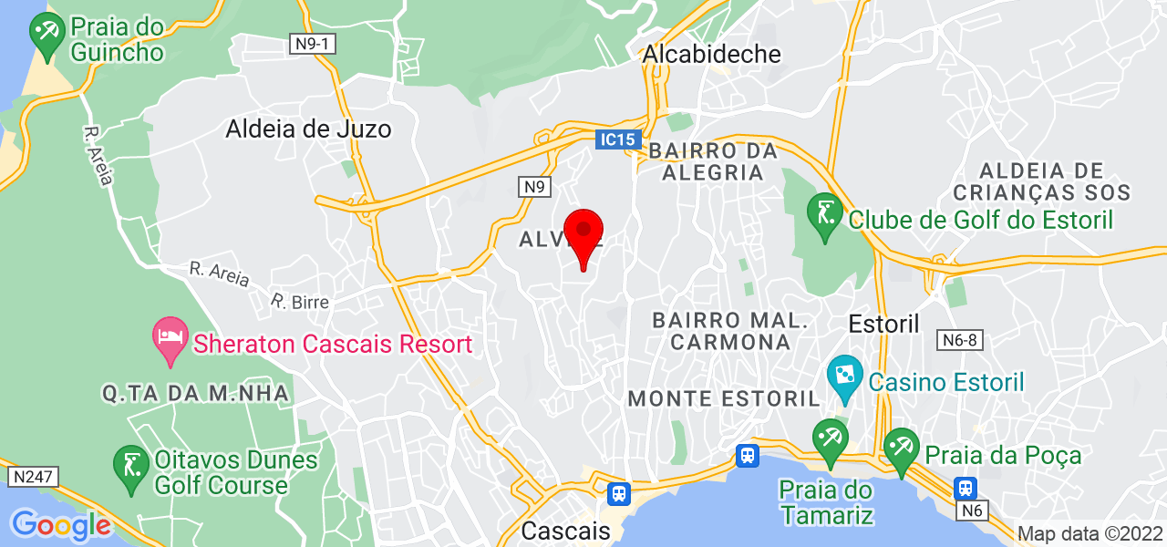 T&acirc;nia - Lisboa - Cascais - Mapa