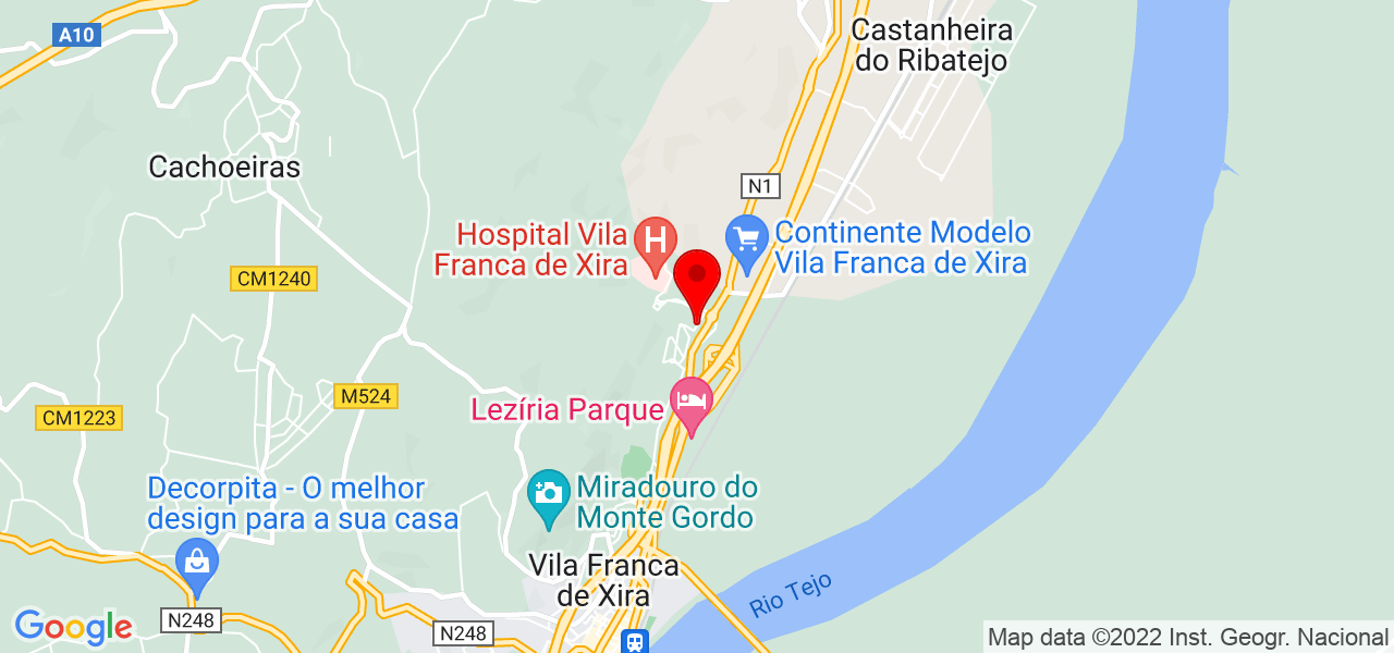 Raquel Guardado - Lisboa - Vila Franca de Xira - Mapa