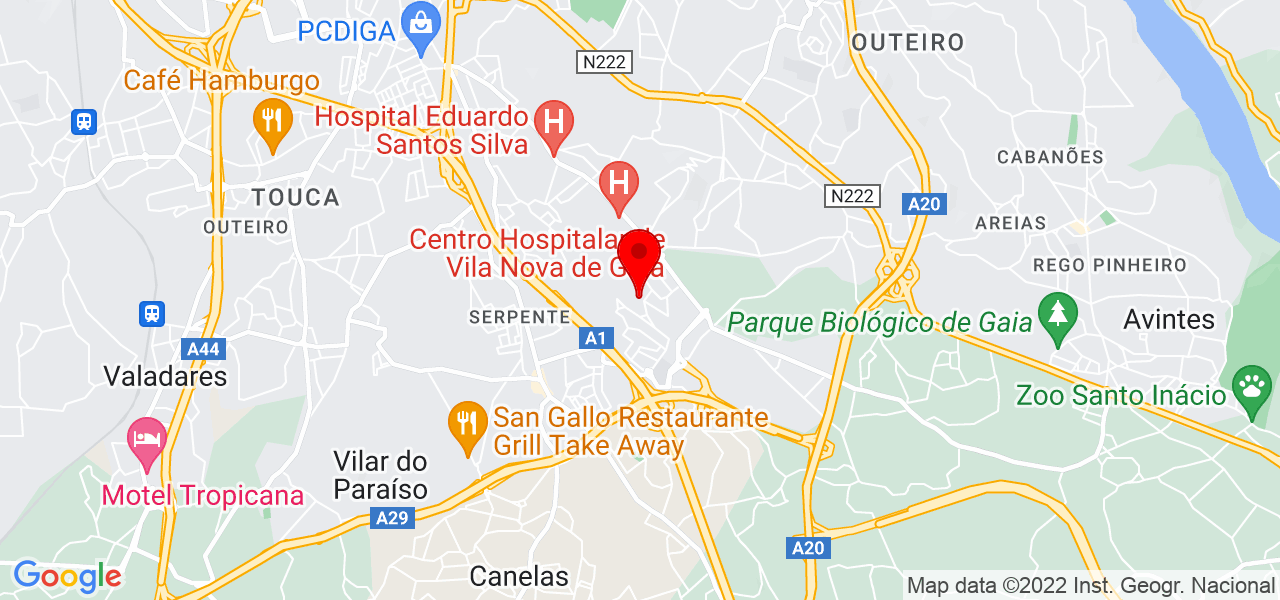 In&ecirc;s Guedes - Porto - Vila Nova de Gaia - Mapa