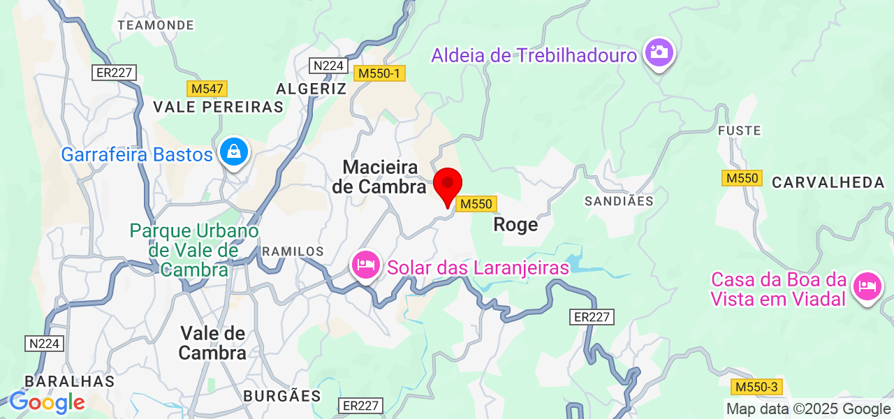 Machado Carpinteiro - Aveiro - Vale de Cambra - Mapa