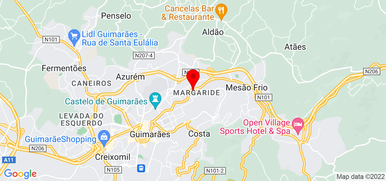 Carla Susana Silva Martins - Braga - Guimarães - Mapa