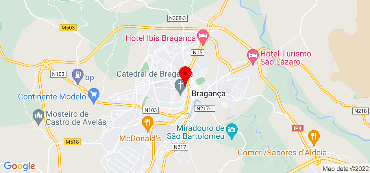 L&uacute;ria Cruz - Bragança - Bragança - Mapa