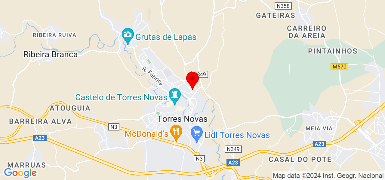 Jos&eacute; Ferreira - Santarém - Torres Novas - Mapa