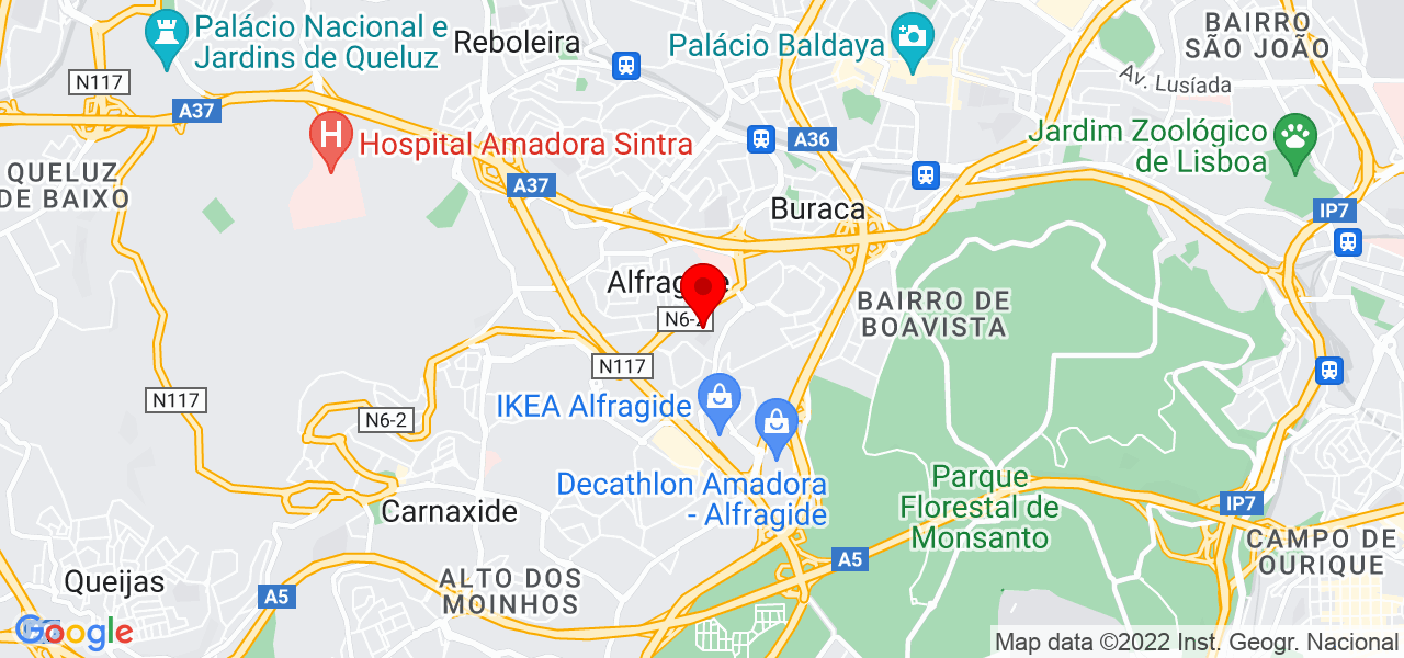 Alfa pinturas - Lisboa - Amadora - Mapa