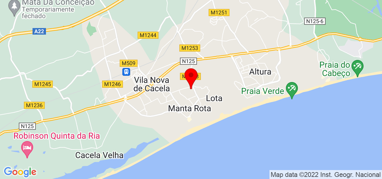 Luis Caetano - Faro - Vila Real de Santo António - Mapa