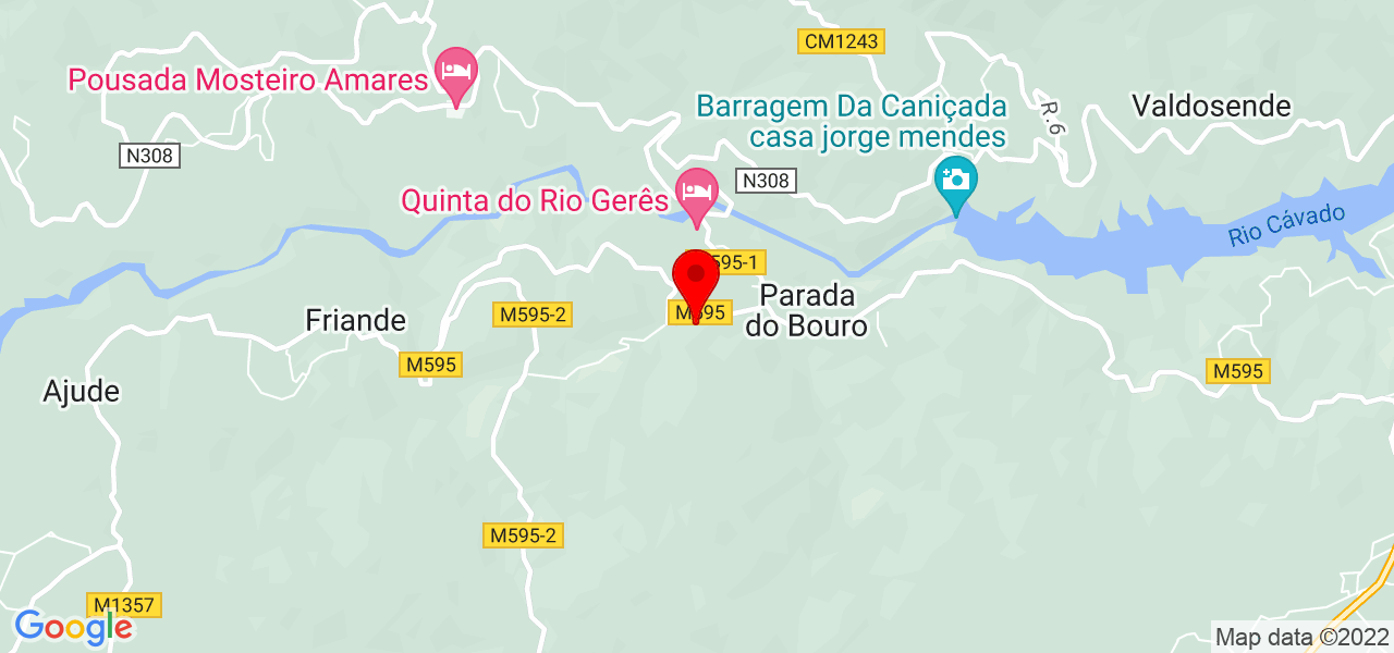 Andr&eacute; Dias - Braga - Vieira do Minho - Mapa