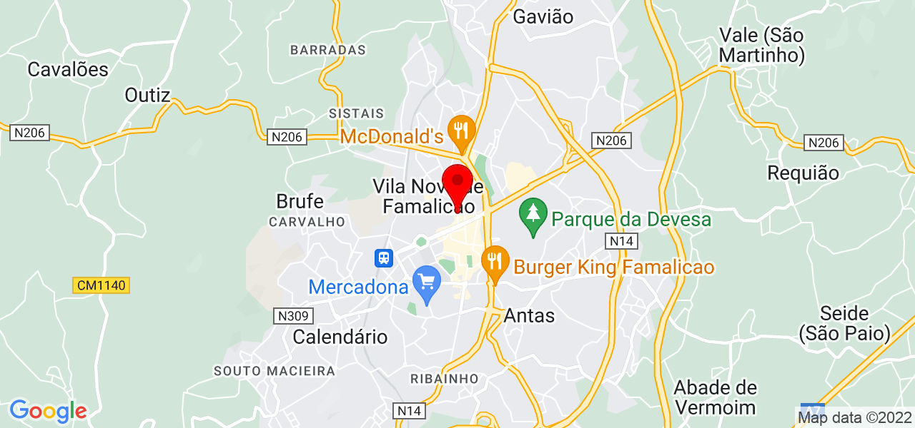 Augusto - Braga - Vila Nova de Famalicão - Mapa