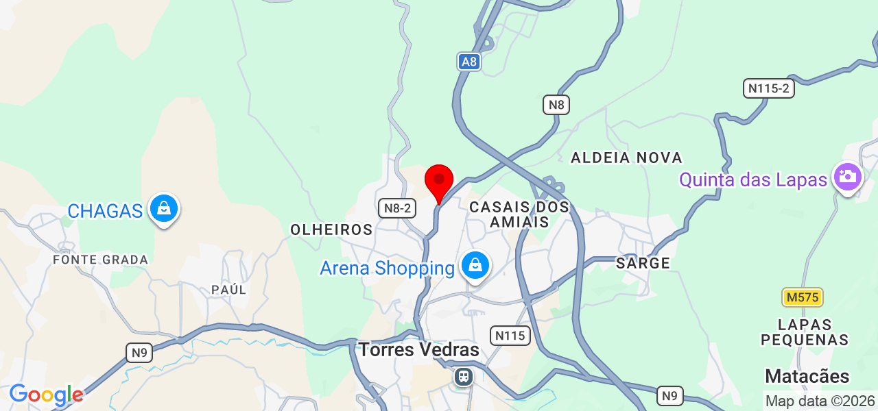 Mais no Bolso - Lisboa - Torres Vedras - Karte