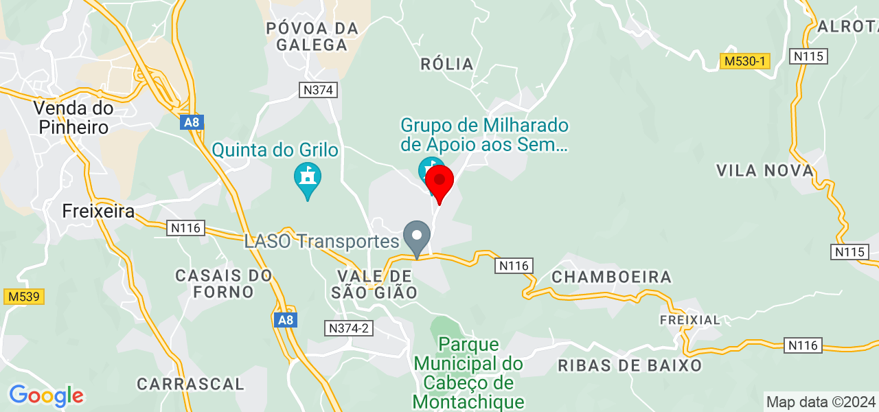 Ar&iacute;ete Andrade - Lisboa - Mafra - Mapa