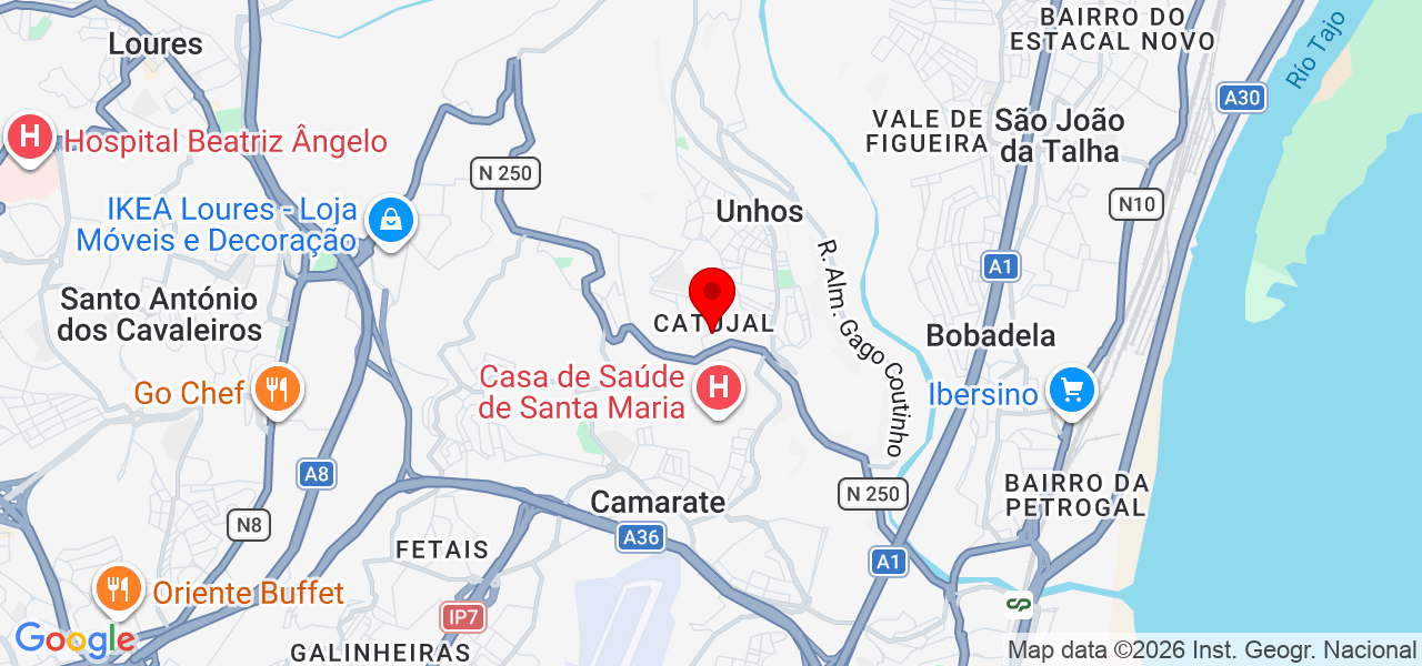Jerucela Guadalupe - Lisboa - Loures - Mapa