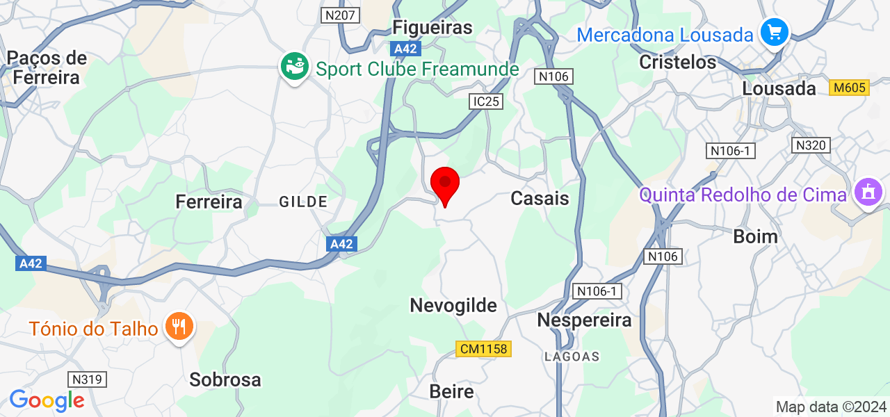 Cl&aacute;udia Cristina - Porto - Lousada - Mapa