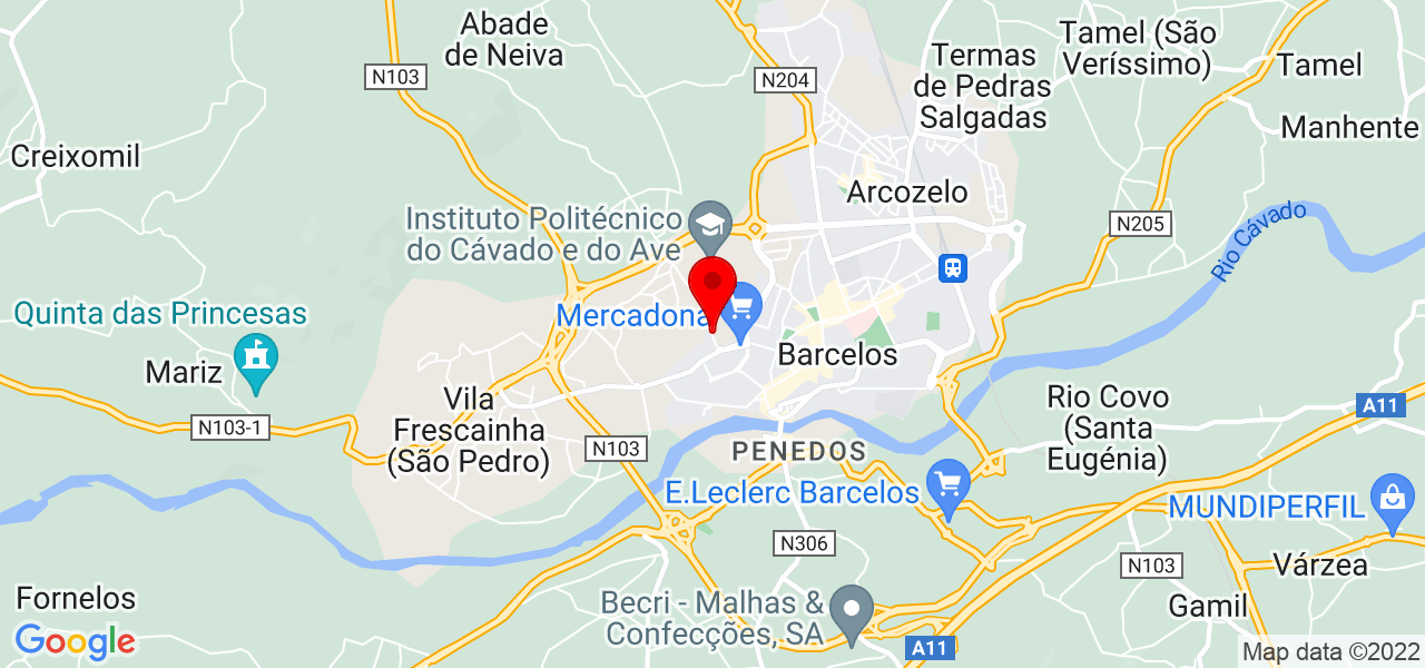 J&uacute;lio Faria - Braga - Barcelos - Mapa