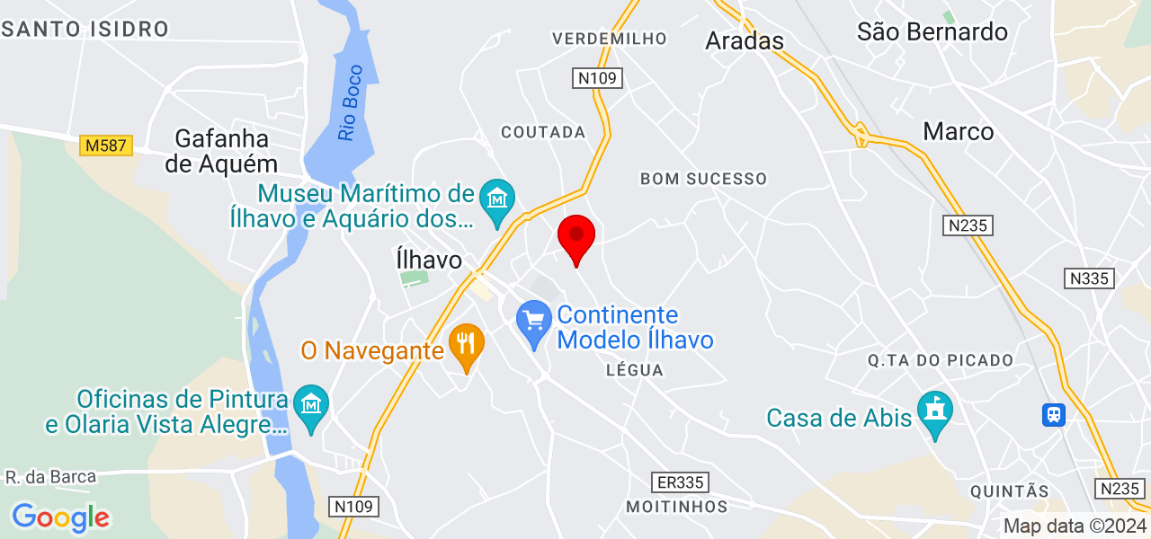 K&aacute;tia Souza - Aveiro - Ílhavo - Mapa