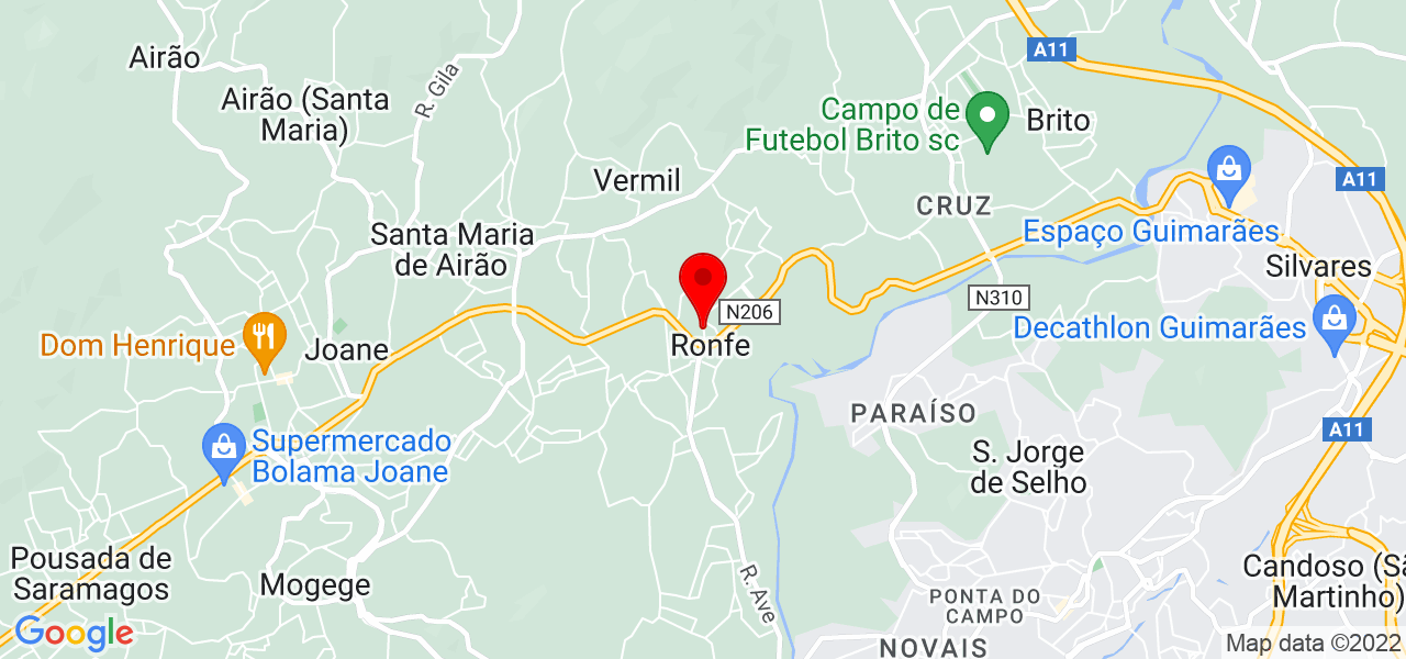 Cl&aacute;udia Vaz - Braga - Guimarães - Mapa
