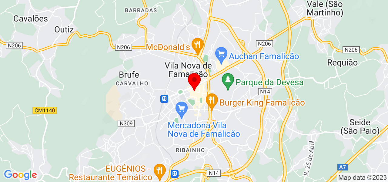 Jo&atilde;o Rocha - Arquitecto - Braga - Vila Nova de Famalicão - Mapa