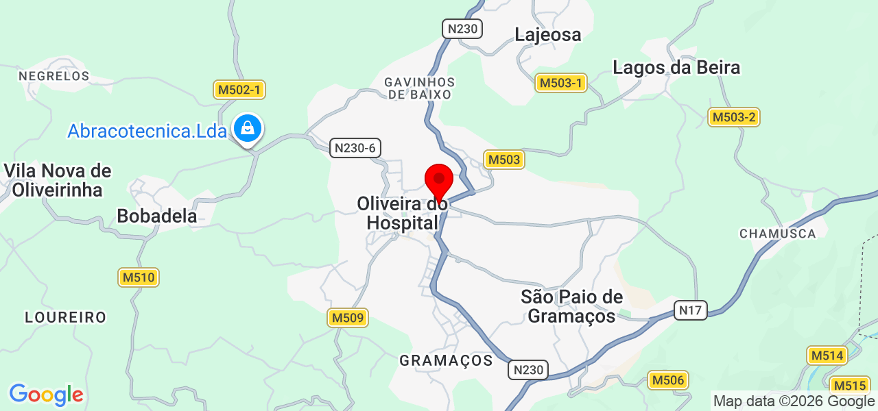 Almeida - Coimbra - Oliveira do Hospital - Karte