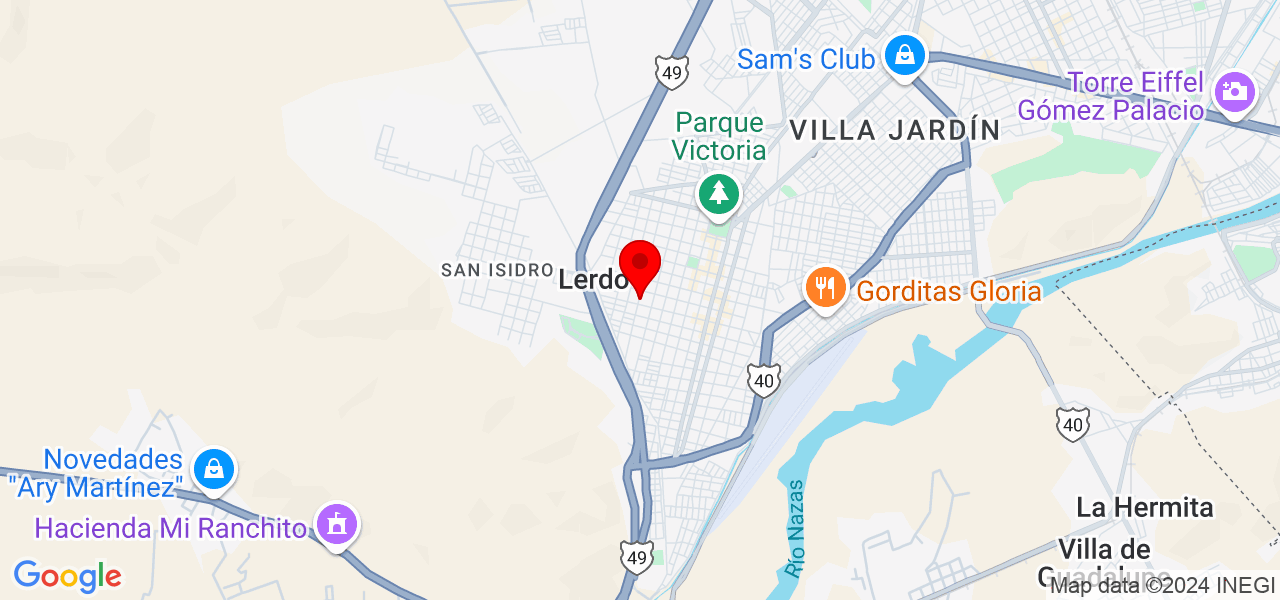 Diana García - Durango - Lerdo - Mapa