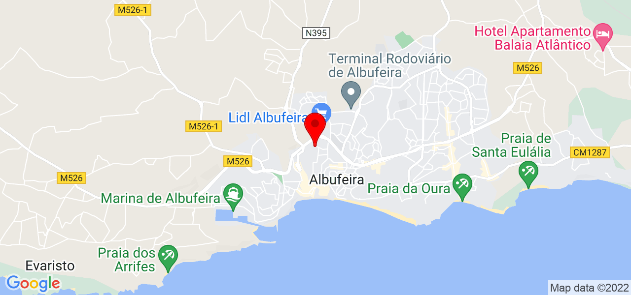 Cláudia Bernardo - Faro - Albufeira - Mapa