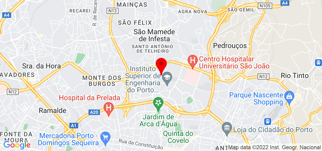 Vanessa Maria Lima Gon&ccedil;alves - Porto - Porto - Mapa