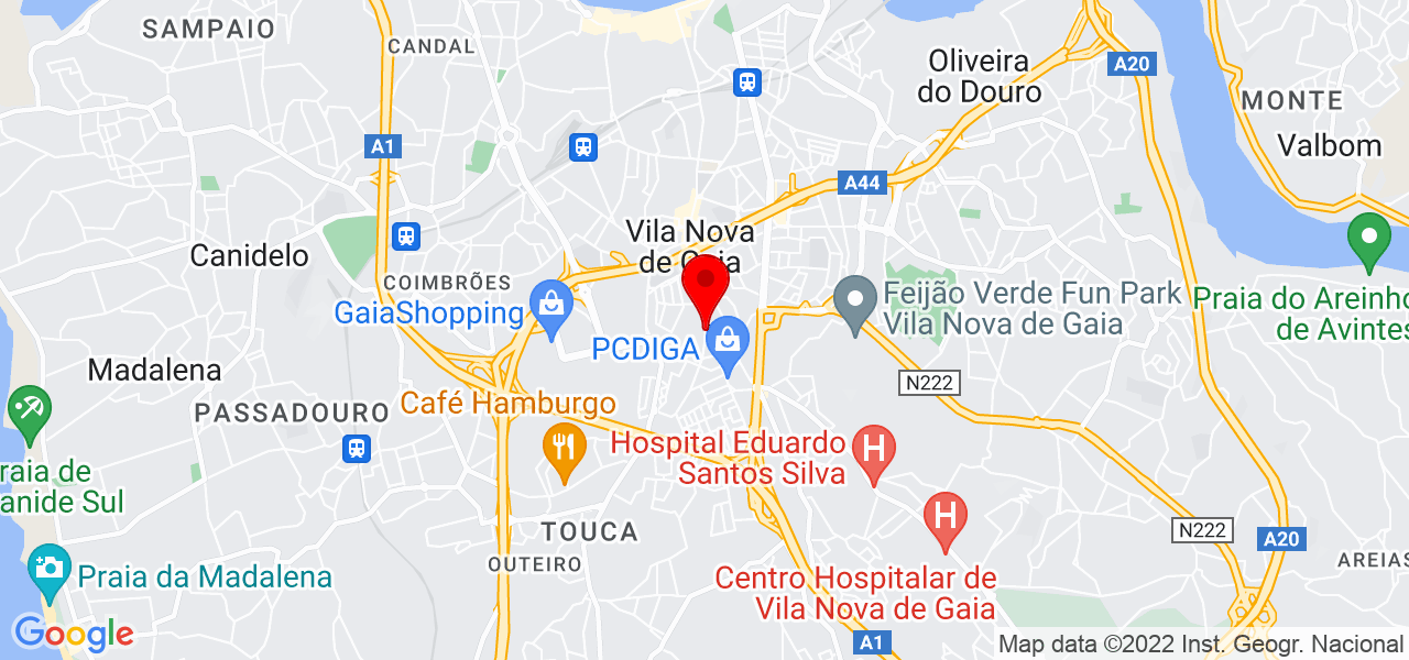 Ivani Bueno - Porto - Vila Nova de Gaia - Mapa