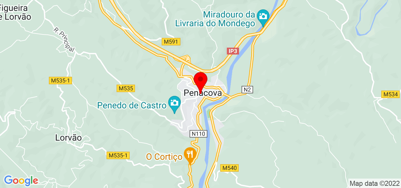 KI pisos flutuantes - Coimbra - Penacova - Mapa