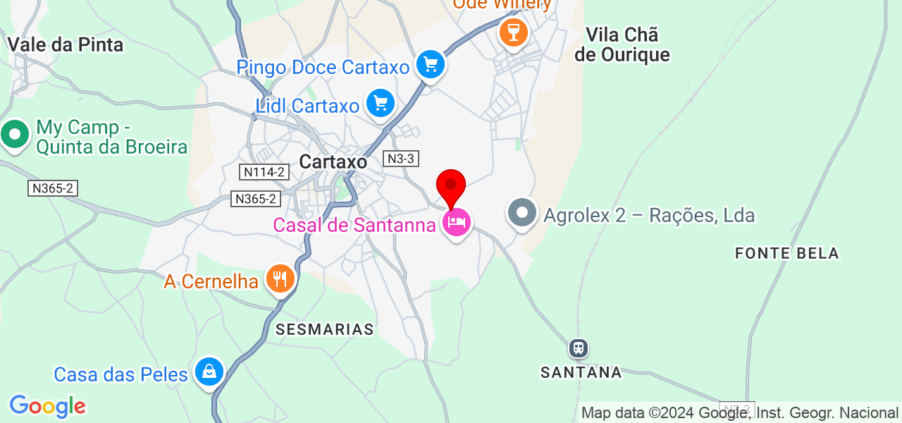 João Silva - Santarém - Cartaxo - Map