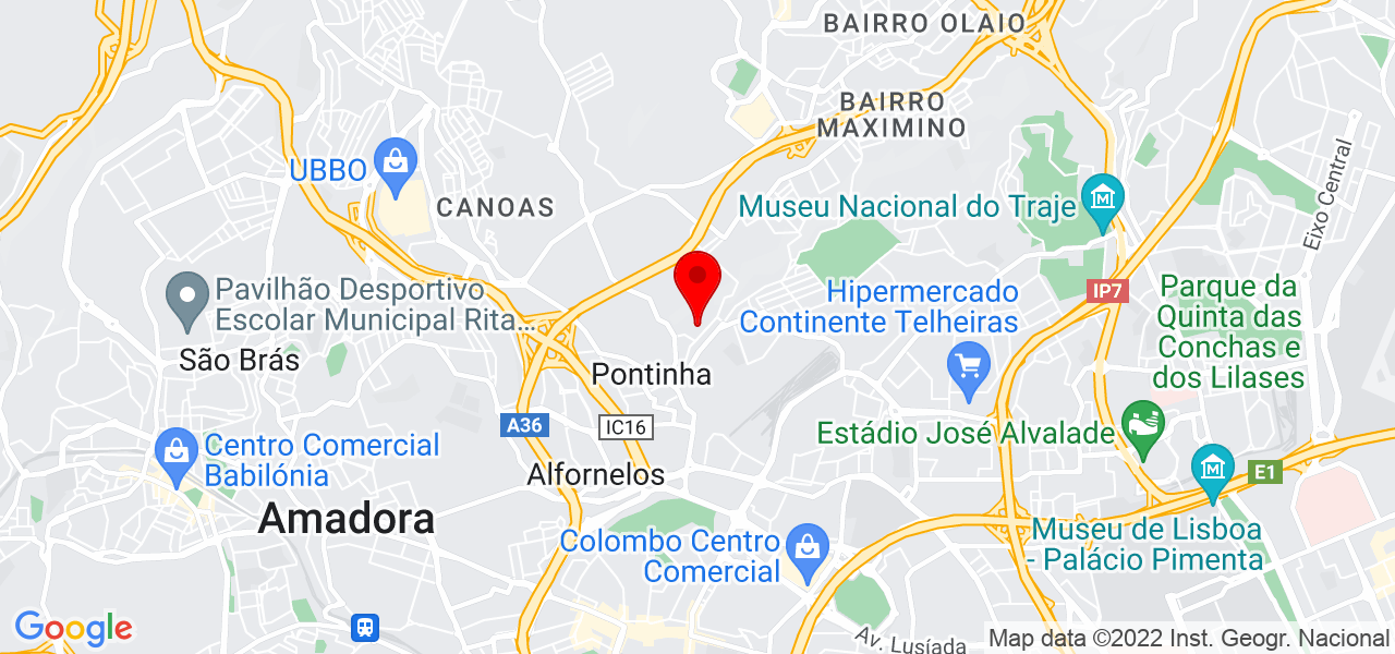 Dani B | VIOLINISTA PARA EVENTOS - Lisboa - Odivelas - Mapa